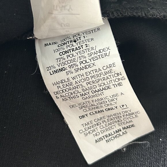 Nicholas Black Crepe Insert Dress ASO Isabelle Lightwood - Picture 12 of 15